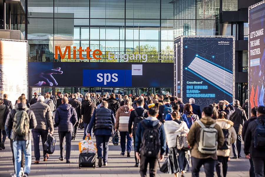 SPS Nuremberg Messe hall view